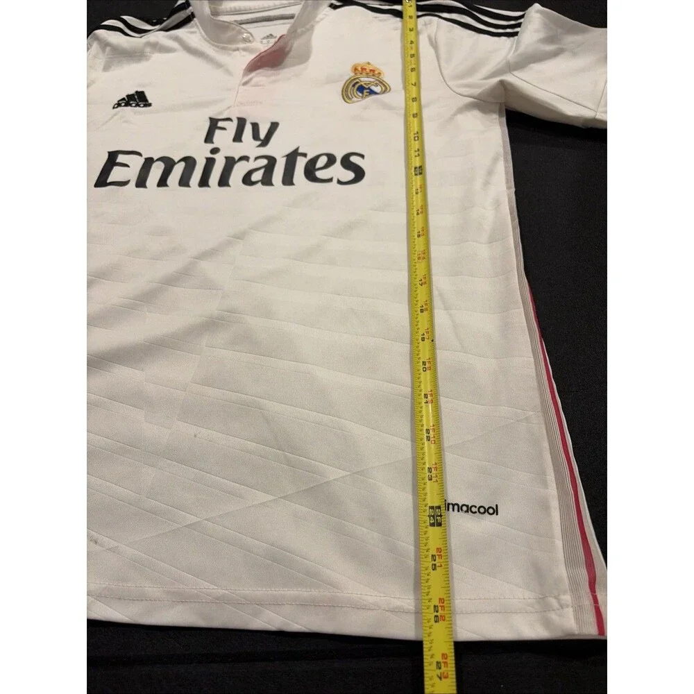 Adidas Real Madrid Jersey White Fly Emirates Sz Medium Climacool Ronaldo Soccer